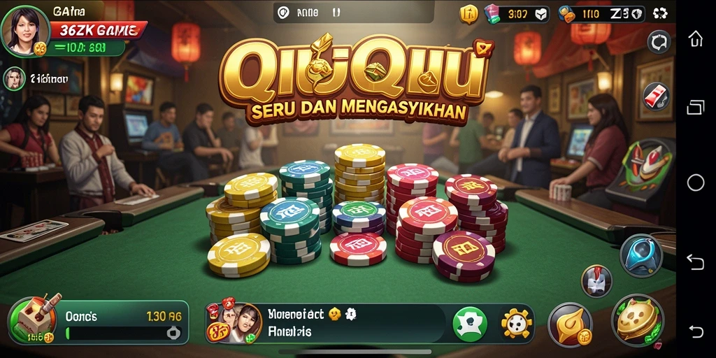 Tampilan gameplay seru dari game QiuQiu 365ZK.