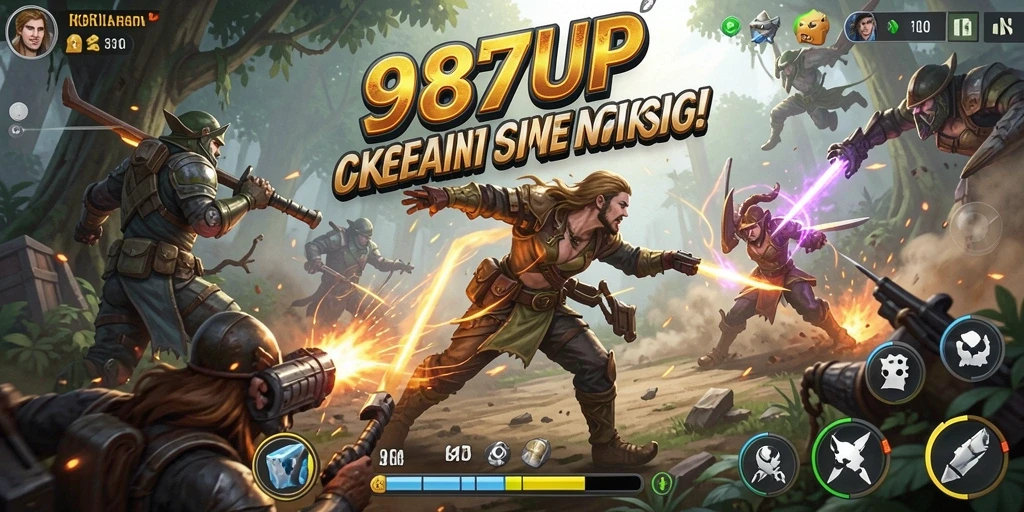 Gameplay seru di 987UP yang penuh aksi dan tantangan.