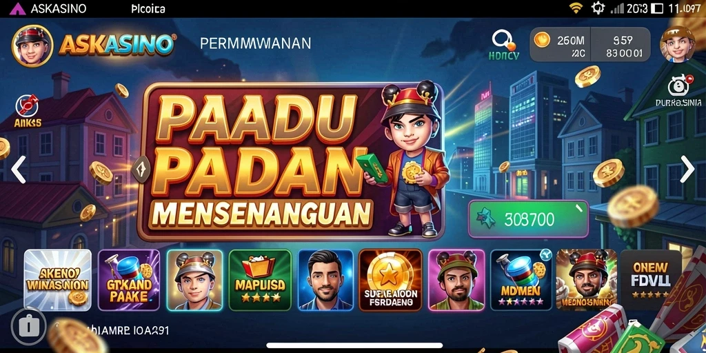 Tampilan gameplay seru dari ASKASINO dengan kombinasi Match-3 yang menarik.