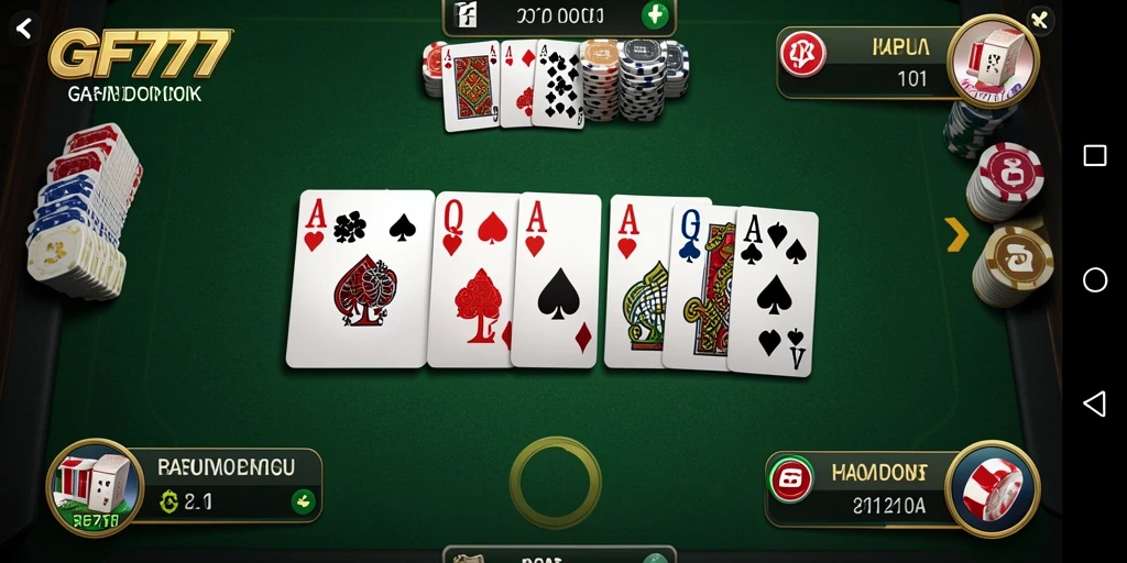 Tampilan seru gameplay Domino dalam GF777 yang mengasyikkan.
