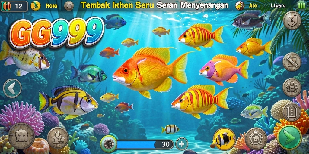 Tampilan gameplay GG999 yang memikat saat menangkap ikan.