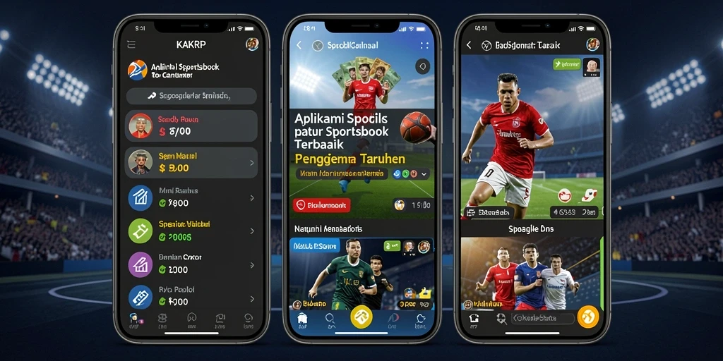 Tampilan gameplay KAKRP dengan berbagai pilihan taruhan olahraga.