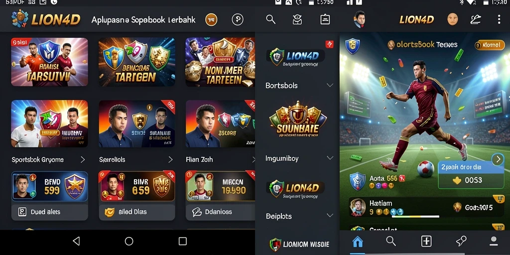 Tampilan antarmuka yang menarik dari LION4D saat gameplay Sportsbook.