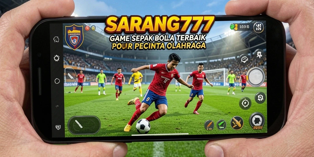 Tangkapan layar SARANG777 menampilkan aksi seru dalam pertandingan sepak bola.