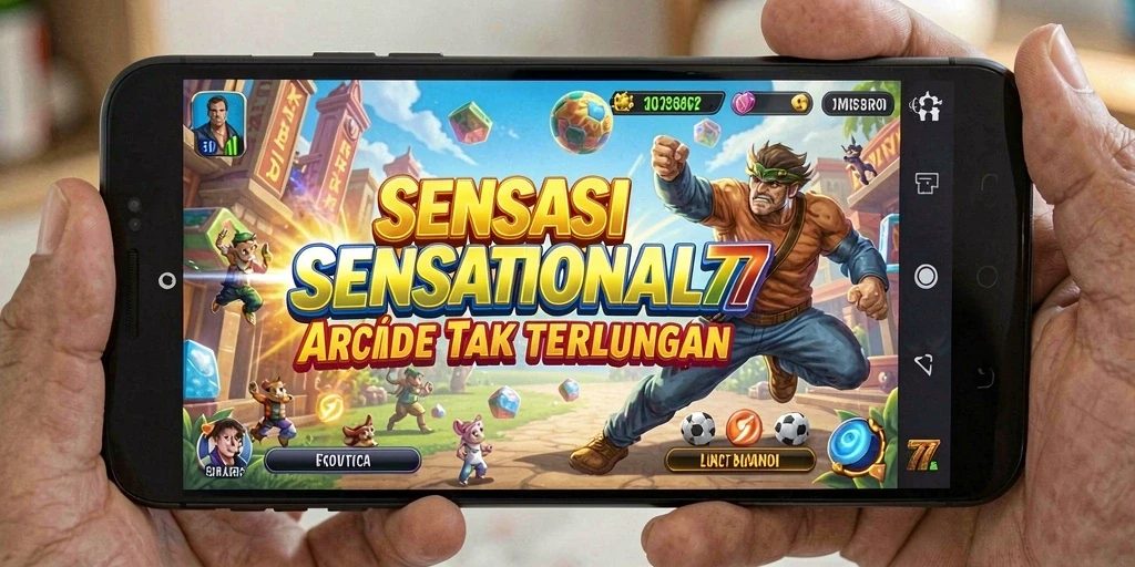 Screenshot utama SENSATIONAL77 menampilkan gameplay Arcade yang seru.