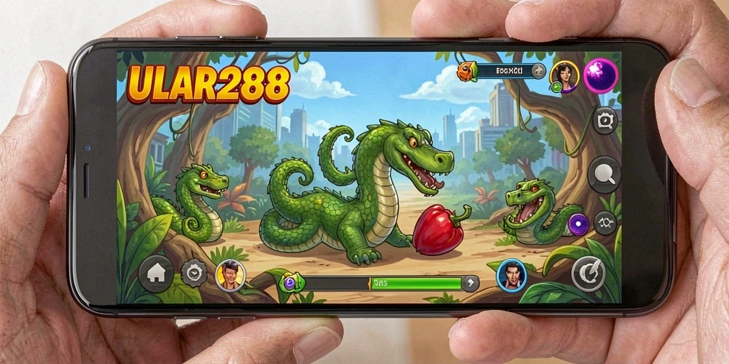 Tampilan seru gameplay ULAR288 yang mengasyikkan.