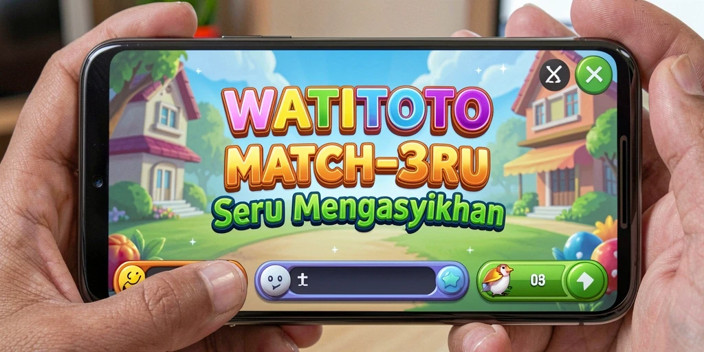 Tampilan gameplay seru WATITOTO dengan kombinasi objek match-3.