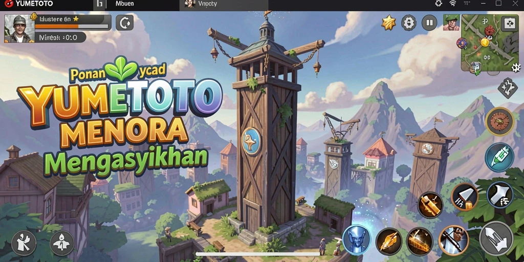 Tampilan gameplay menara dengan strategi pertahanan yang mendebarkan.