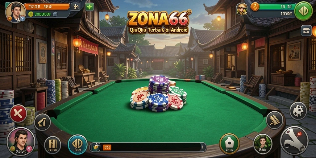 Tampilan menarik dari gameplay QiuQiu ZONA66 yang seru.