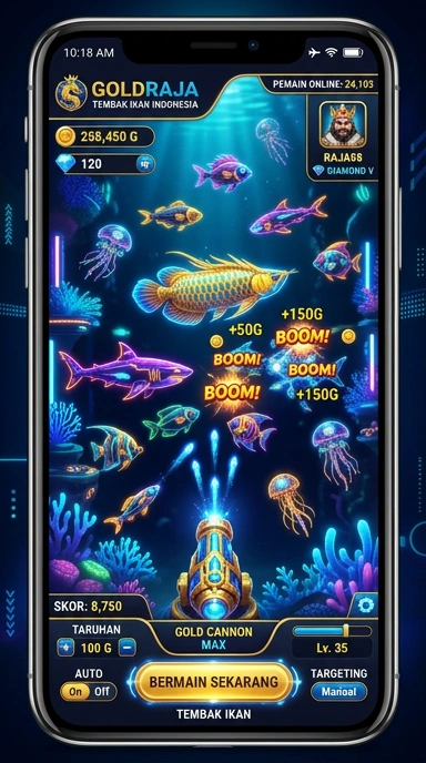 Screenshot aplikasi Goldraja menampilkan antarmuka yang bersih dan modern.